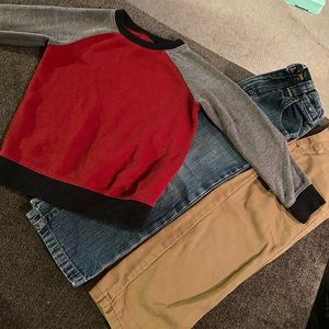 Sweater-Jeans-Khakis Set